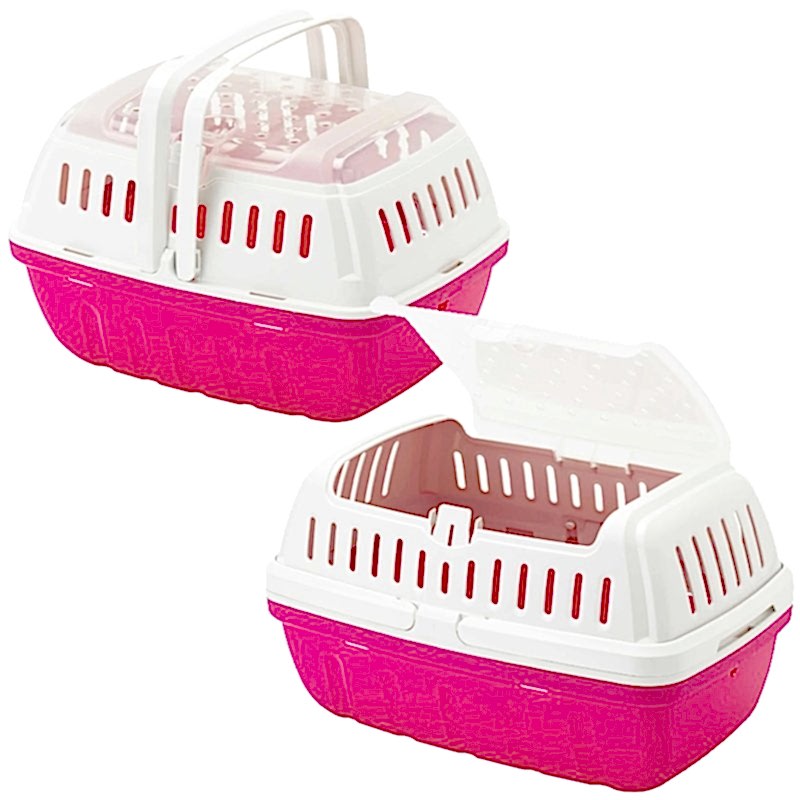 Moderna Hipster Gine Pig Ve Tavşan Taşıma Çantası Large Pembe