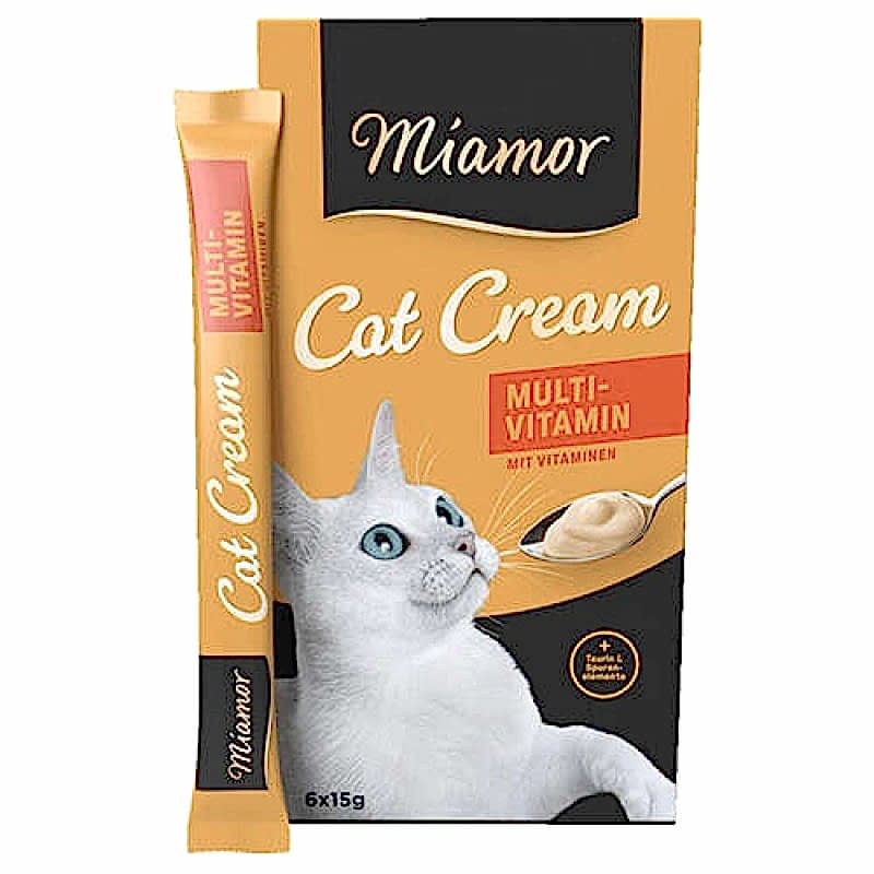 Miamor Cream Multi Vitamin Tamamlayıcı Ek Besin ve Kedi Ödülü 6 x 15 Gr