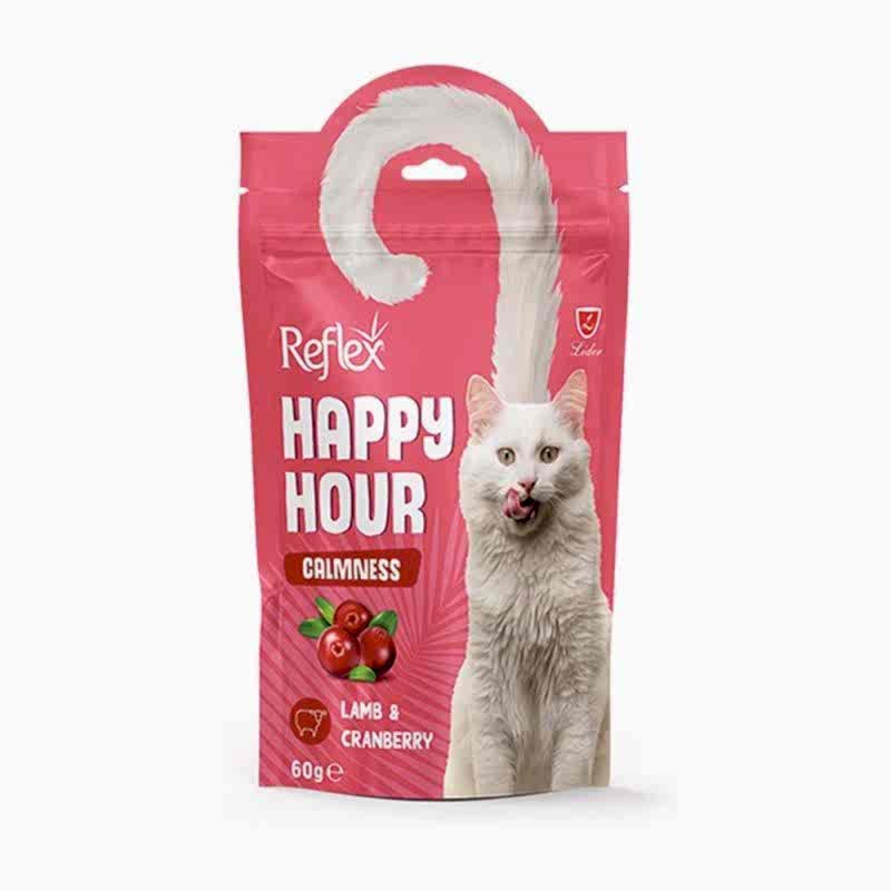 Happy Hour Calmness Lamb & Cranberry Kuzu Etli ve Kızılcıklı Sakinleşmeyi Destekleyici Kedi Ödül Maması (60 Gr)