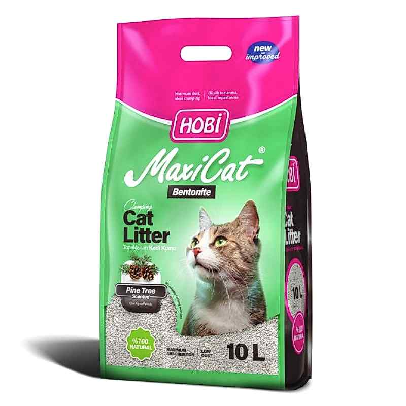 Hobi Maxicat Çam Kokulu Bentonit Kedi Kumu 10 Litre