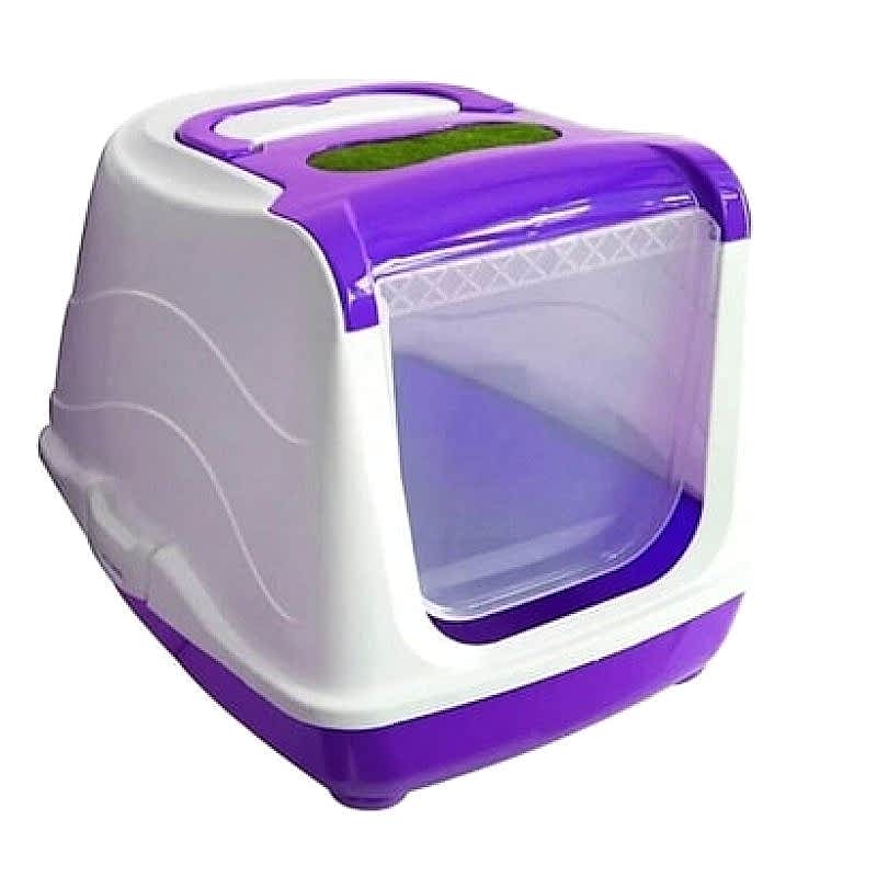 Mio Kapalı kedi Tuvaleti 36x49x39 Cm Mor