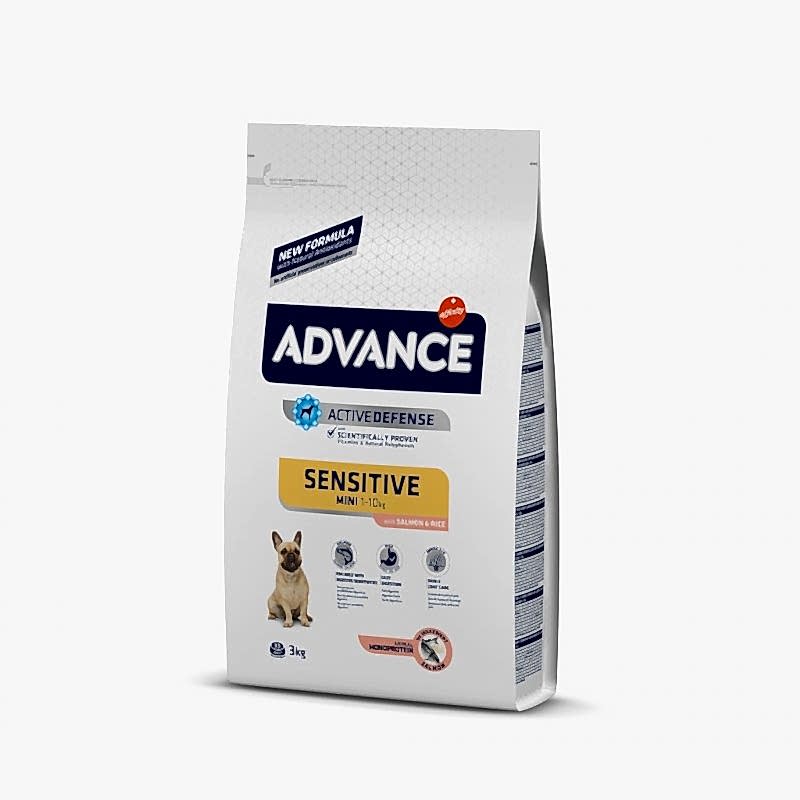 Advance Mini Sensitive Somonlu Küçük Irk Köpek Maması 3 Kg