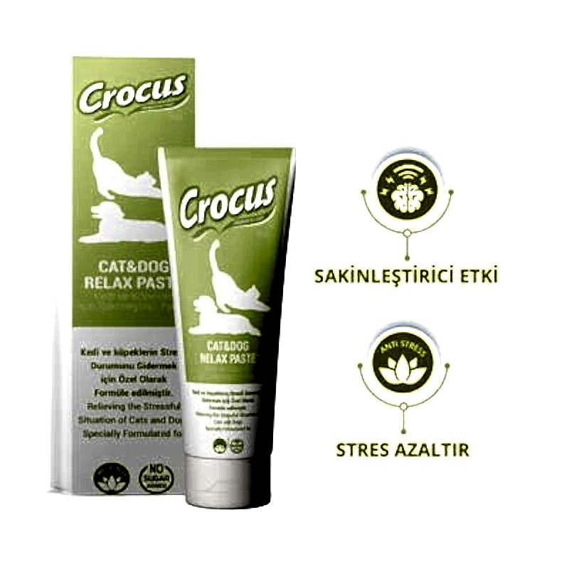 Crocus Relax Sakinleştirici Kedi ve Köpek Macunu 100 Gr