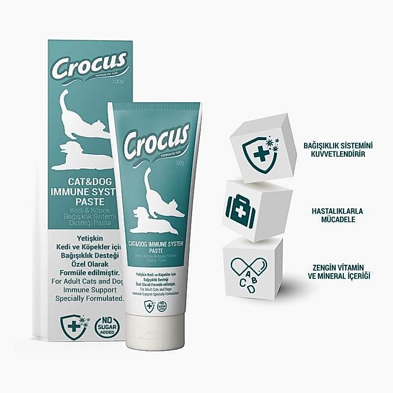 Crocus Immune System Bağışıklık Sistemi Kedi ve Köpek Macunu 100 Gr