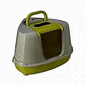 Moderna Flip Köşeli Filtreli Kapalı Kedi Tuvaleti (SARI)