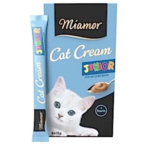 Miamor Cream Junior Süt Kremalı Ek Besin ve Yavru Kedi Ödülü 6 x 15 Gr