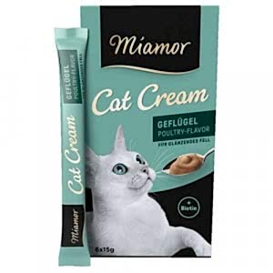 Miamor Cream Kümes Hayvanlı Ek Besin ve Kedi Ödülü 6 x 15 Gr