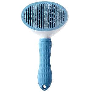 CLEAN  Telli Basmalı Kedi ve Köpek Tüy Toplama Tarağı - Mavi