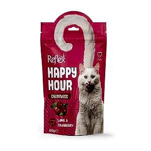 Happy Hour Calmness Lamb & Cranberry Kuzu Etli ve Kızılcıklı Sakinleşmeyi Destekleyici Kedi Ödül Maması (60 Gr)
