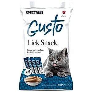 Spectrum Gusto Lick Snack Ton Balıklı Sıvı Kedi Ödülü (4x15 Gr)