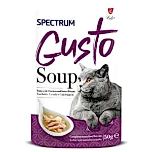 Spectrum Gusto Ton Balıklı Tavuk ve Tatlı Patates Kedi Çorbası 50 Gr