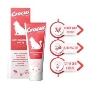 Crocus Anti Hairball Tüy Yumağı Kontrol Kedi Malt Macunu 100 Gr