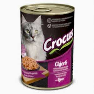 Crocus Ciğerli Sos İçinde Parça Etli Kedi Konservesi 400 Gr