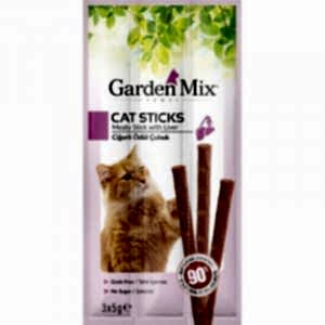 Garden Mix Ciğerli Tahılsız Kedi Stick Ödül 3x5 Gr