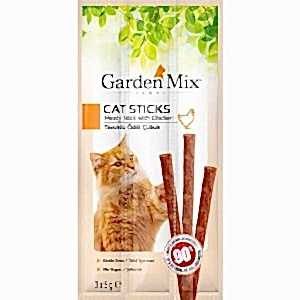 Garden Mix Tavuk Etli Tahılsız Kedi Stick Ödül 3x5 Gr